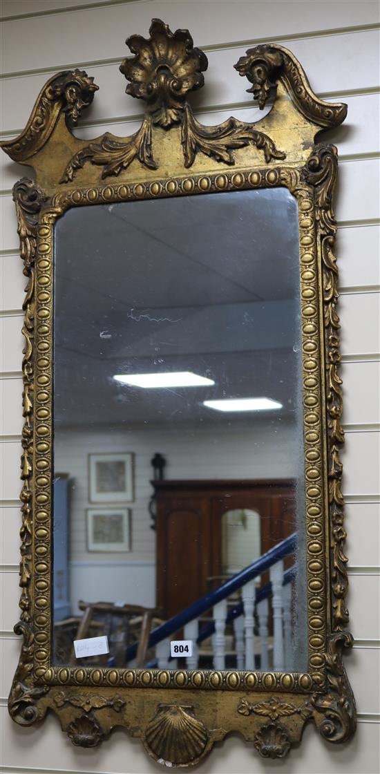 A George III style style gilt framed mirror 110cm x 54cm
